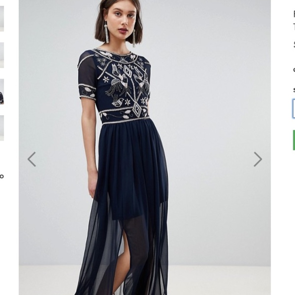 ASOS Embellished Maxi Dress. Size 2.